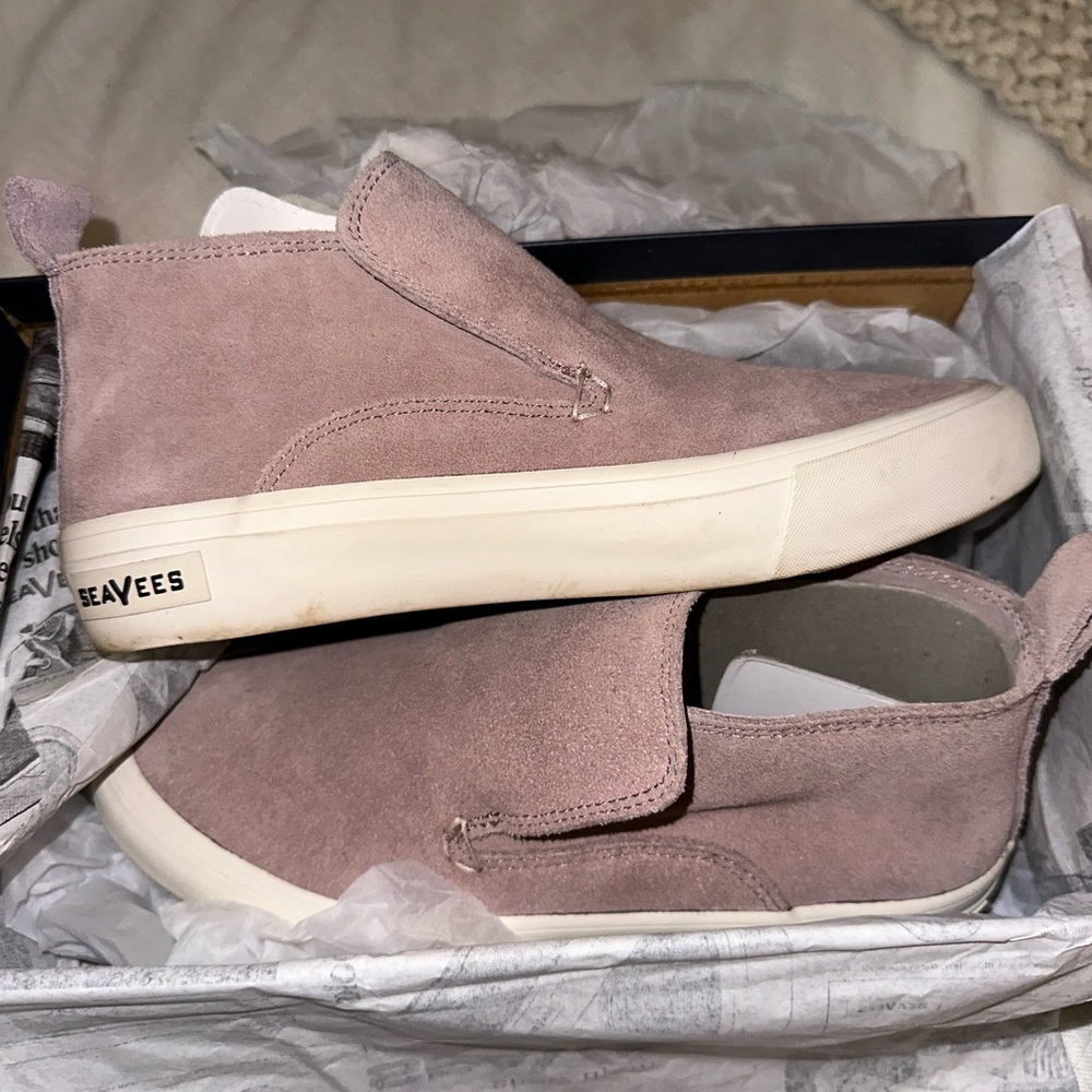 SeaVees Huntington Midi Sneaker Slip On Bootie Haze Suede Size 7.5